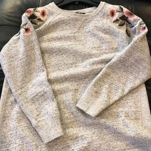 A&F EMBROIDERED SWEATSHIRT DRESS XL PETITE